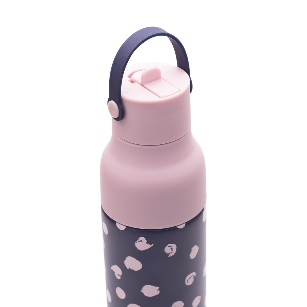 Indigo with pink spots