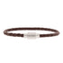 thin leather bracelet brown jewelry for men steel and barnett stinless steel
