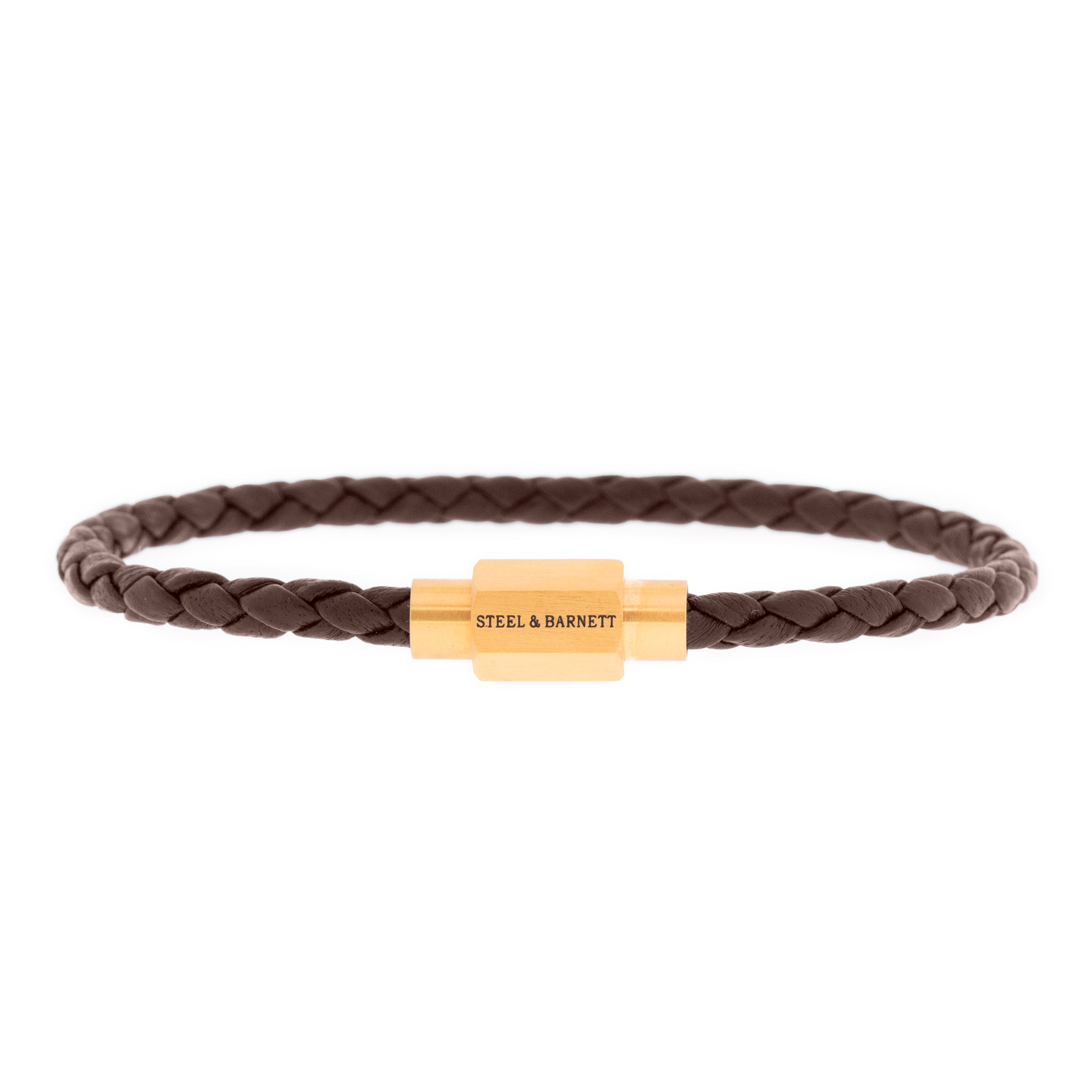 thin leather bracelet black gold jewelry for men steel and barnett