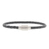 grey thin leather bracelet for men steel and barnett stainless steel gifts for him Luke Landon Nappa Leather Bracelet Dark Gray