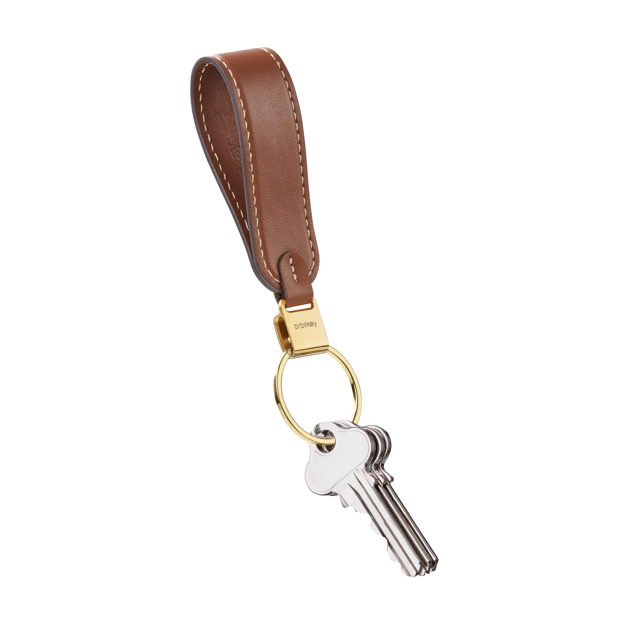 Loop Keychain in caramel kleur