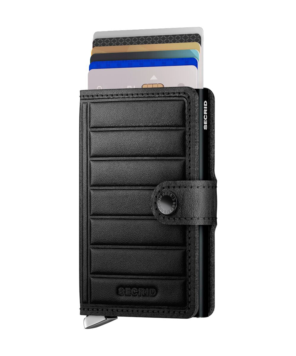 Miniwallet Emboss Lines Black