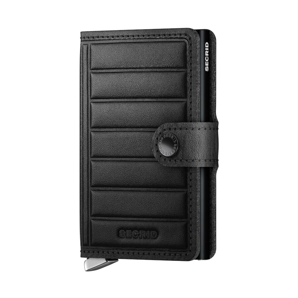 Mini-Geldbörse Emboss Lines Schwarz