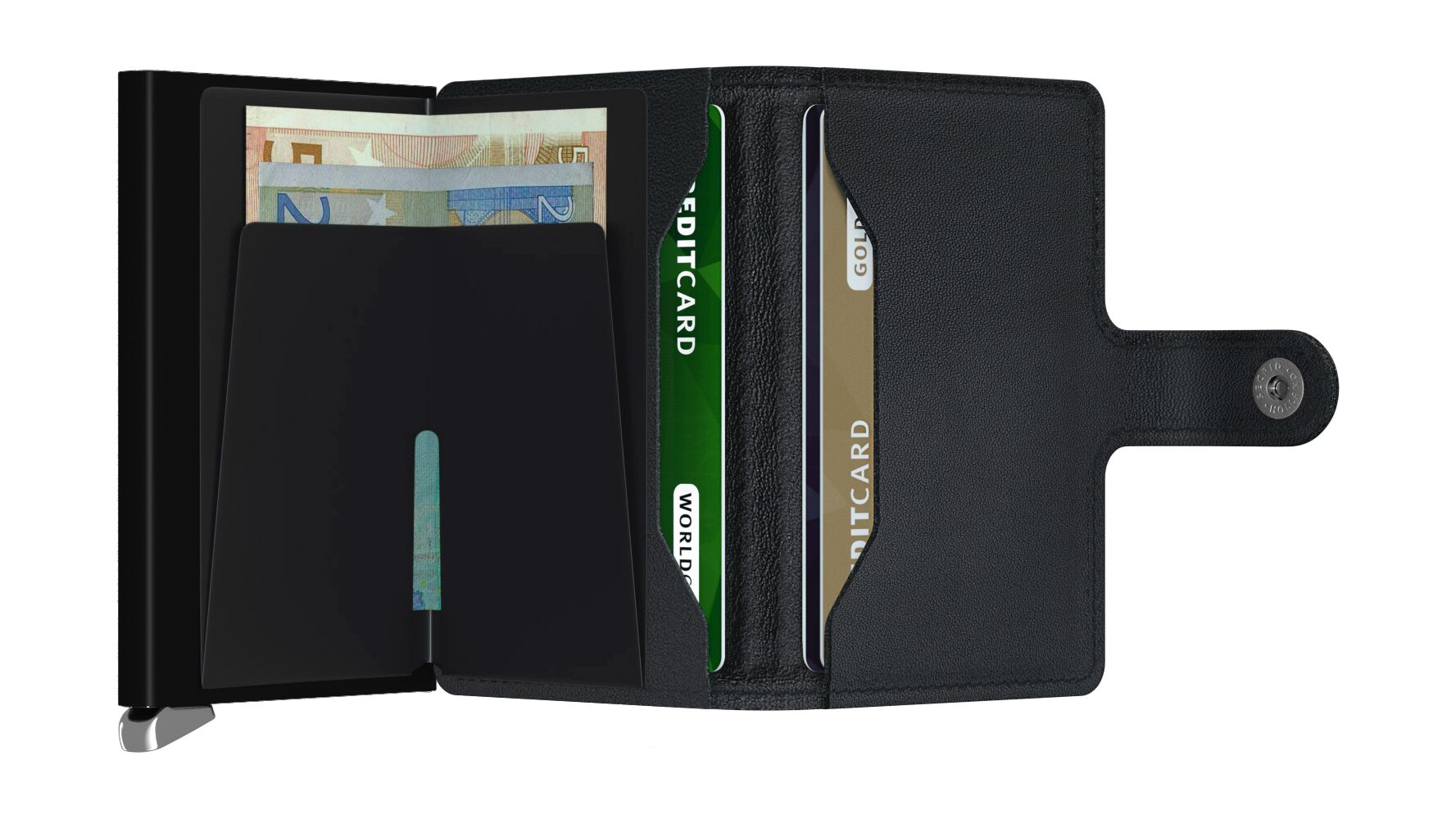 Mini-Geldbörse Emboss Lines Schwarz
