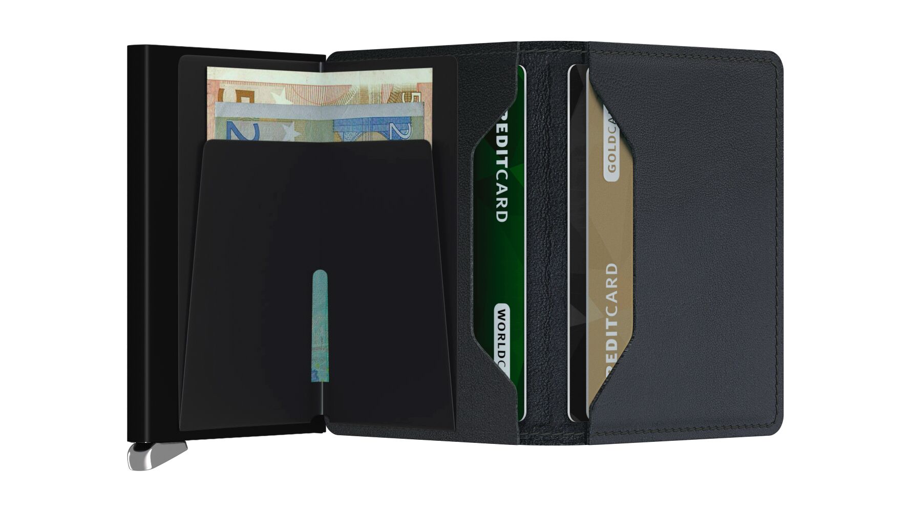 Slimwallet Emboss Lines Black