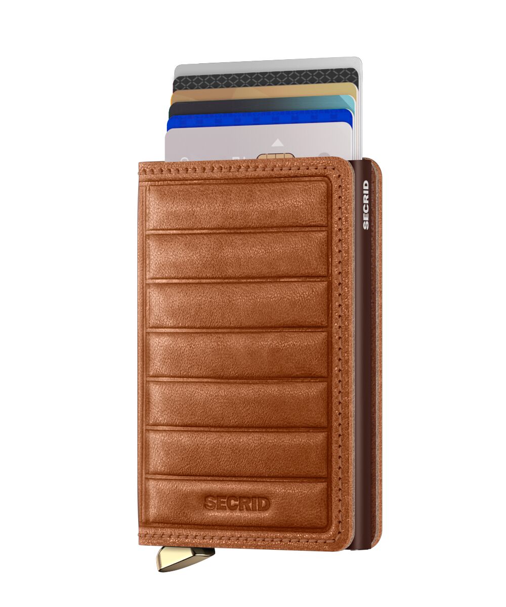 Slimwallet Emboss Lines Cognac