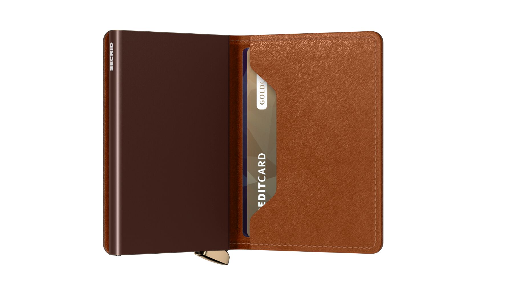 Slimwallet Emboss Lines Cognac