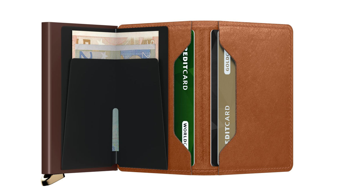 Slimwallet Emboss Lines Cognac