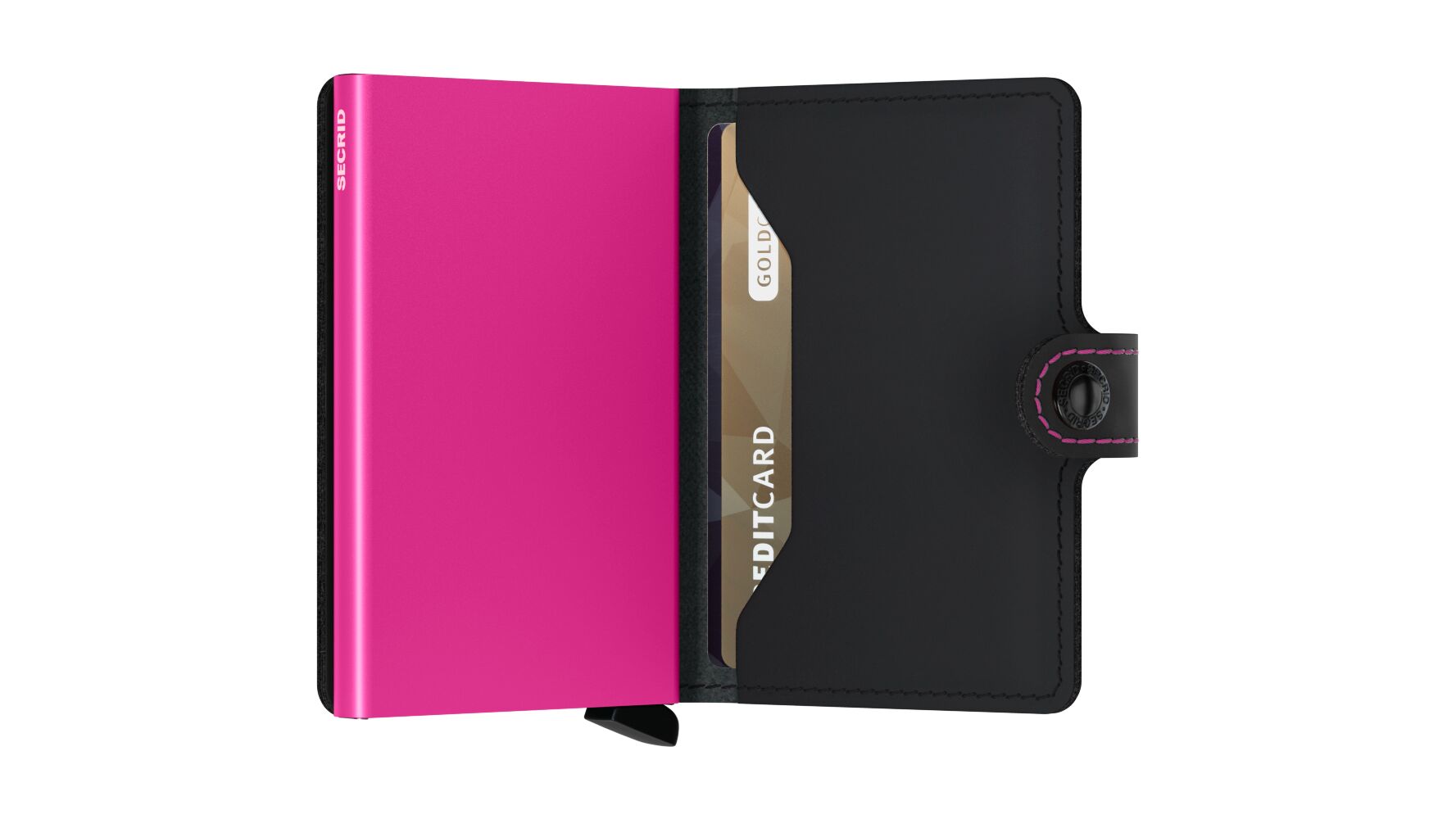 Miniwallet Matte Black & Fuchsia