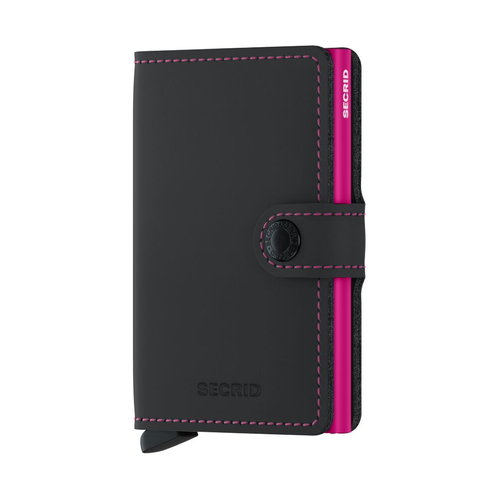 Miniwallet Matte Black & Fuchsia
