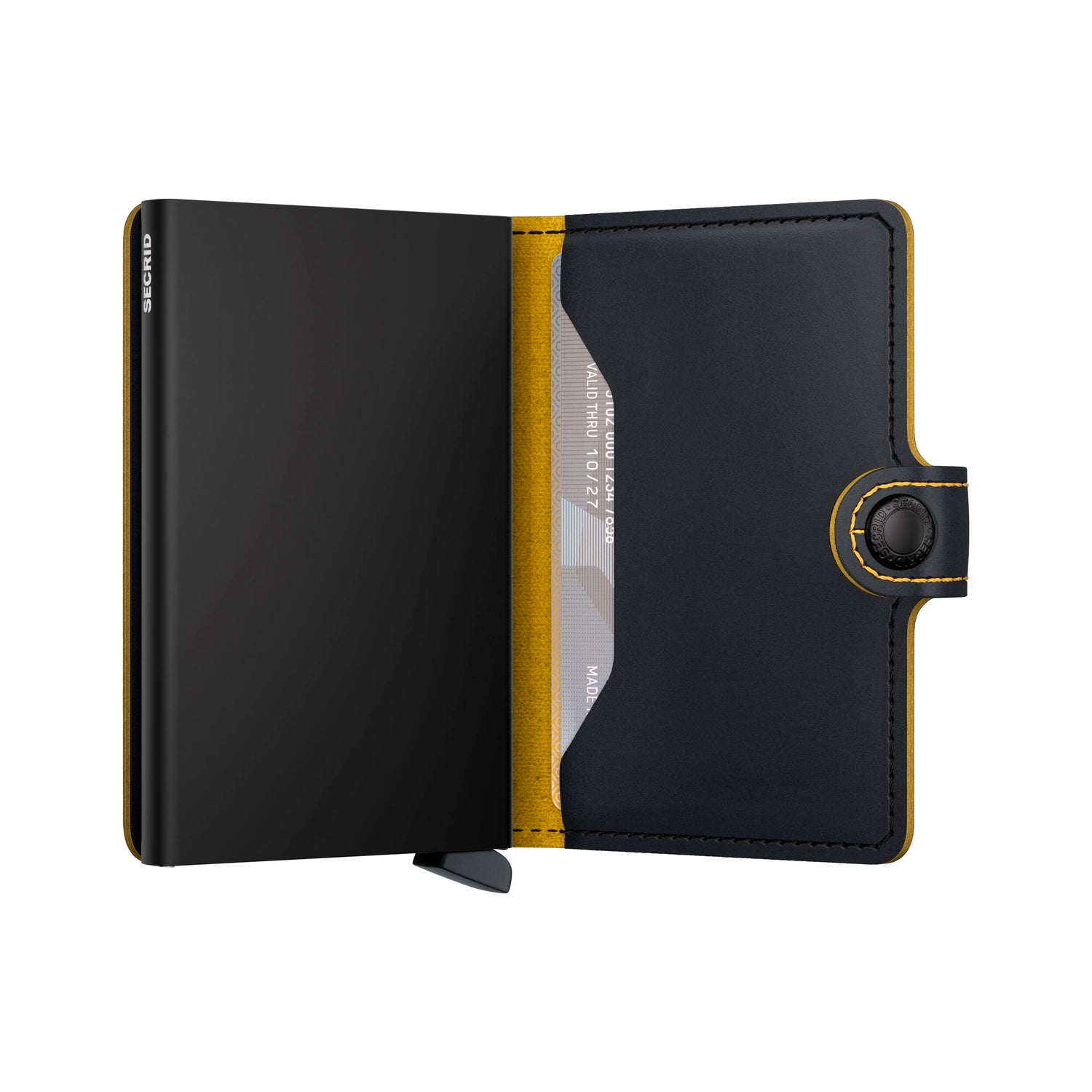 Mini wallet Matte Black & Ochre