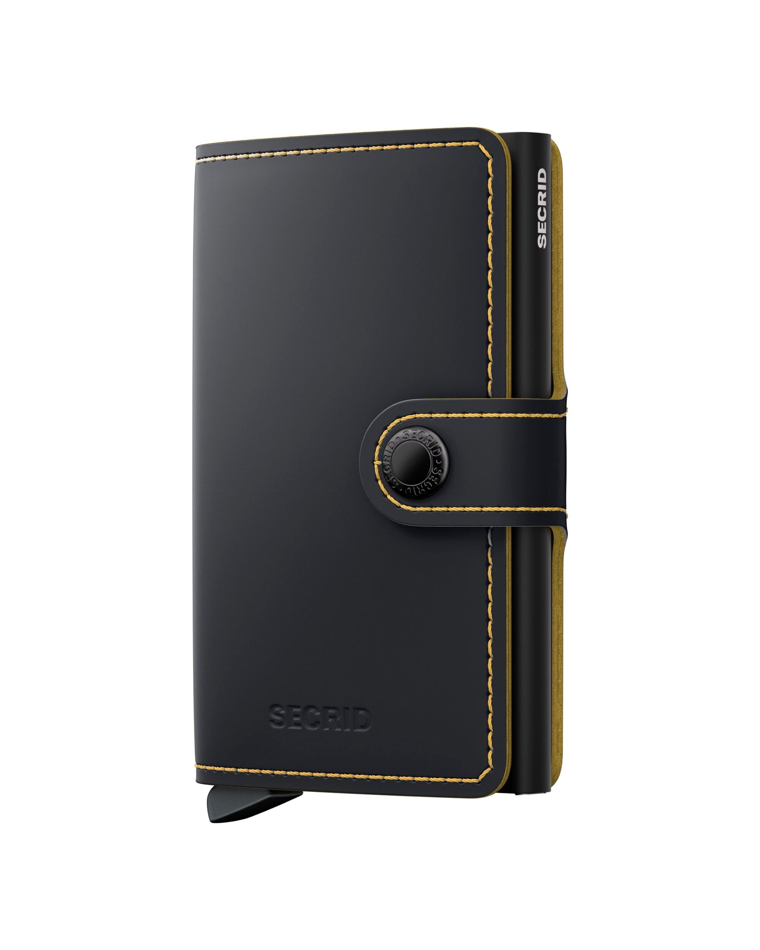 Mini wallet Matte Black & Ochre