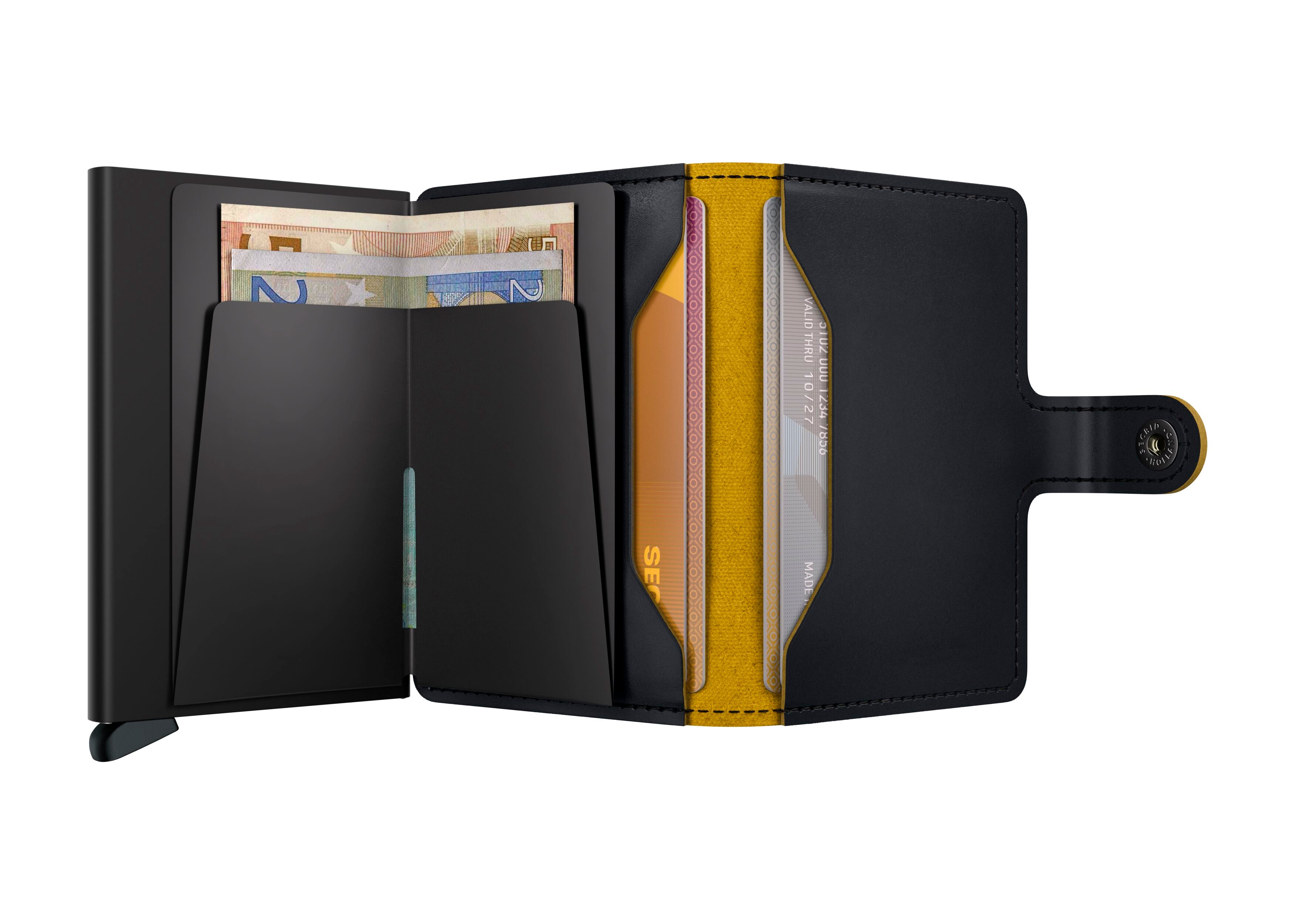 Miniwallet Matte Black & Ochre