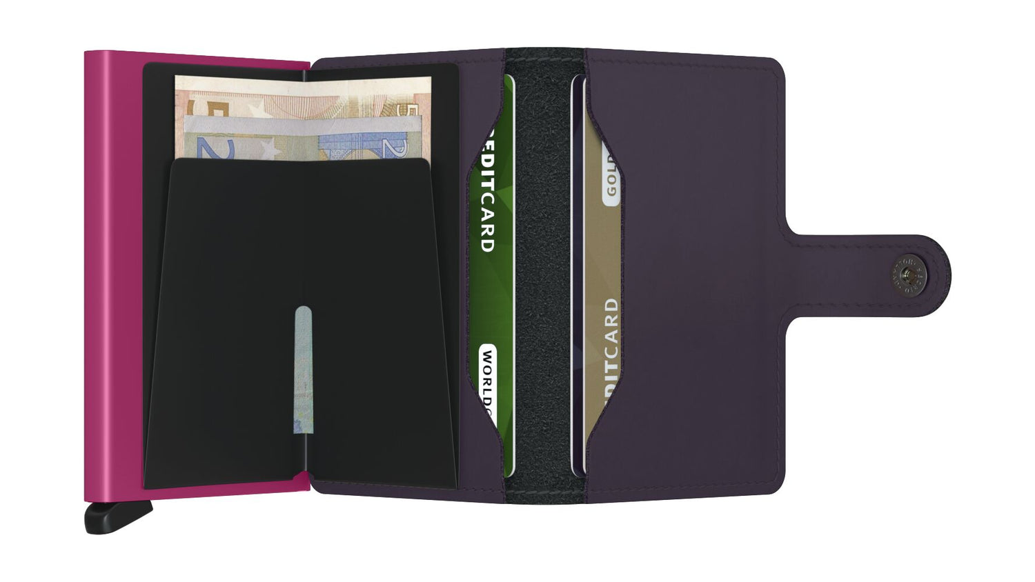 Mini wallet Matte Dark Purple-Fuchsia