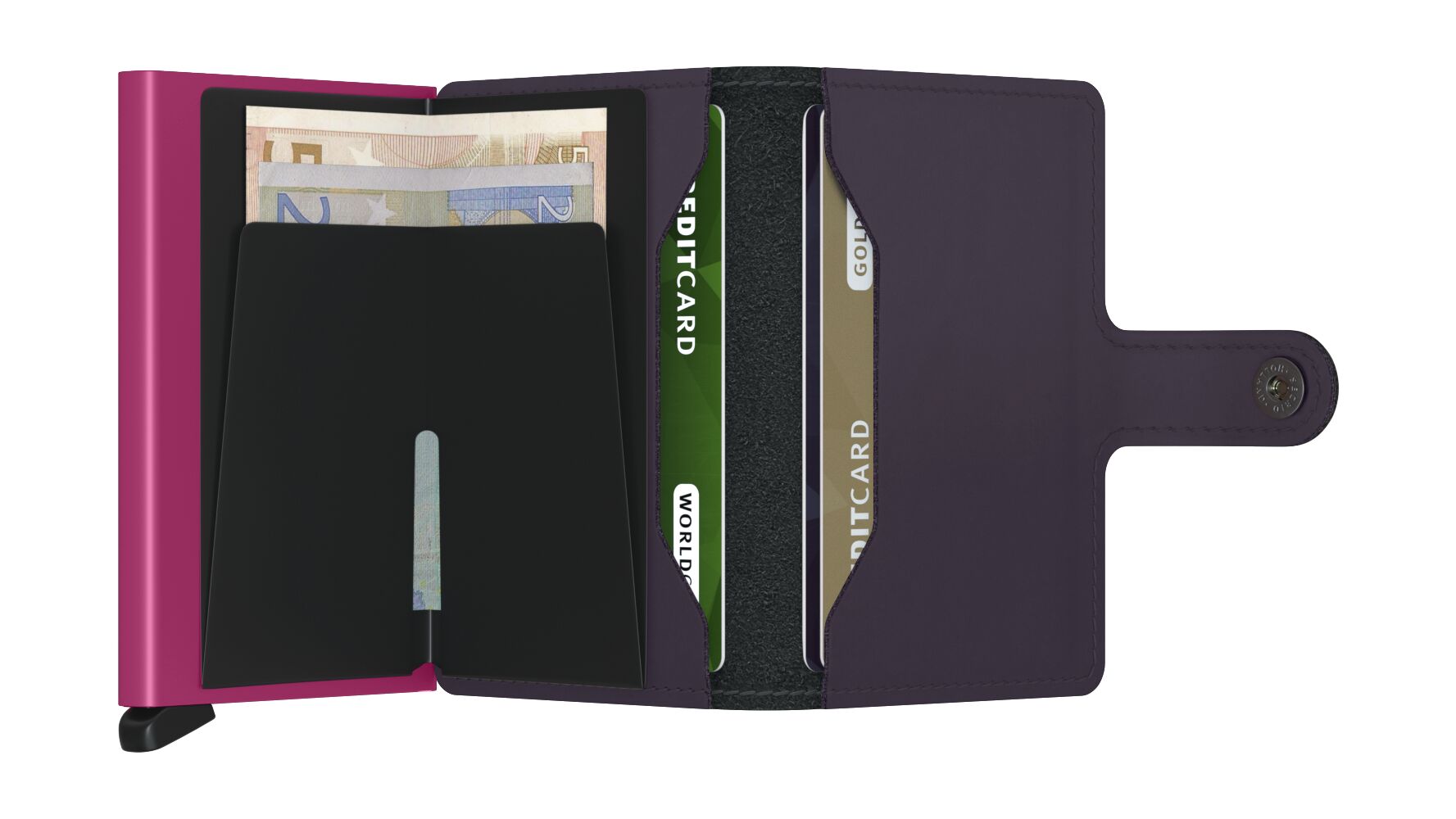 Miniwallet Matte Dark Purple-Fuchsia
