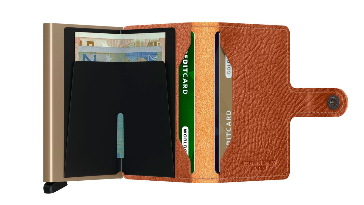 Miniwallet Pflanzlich gegerbter Caramello-Sand