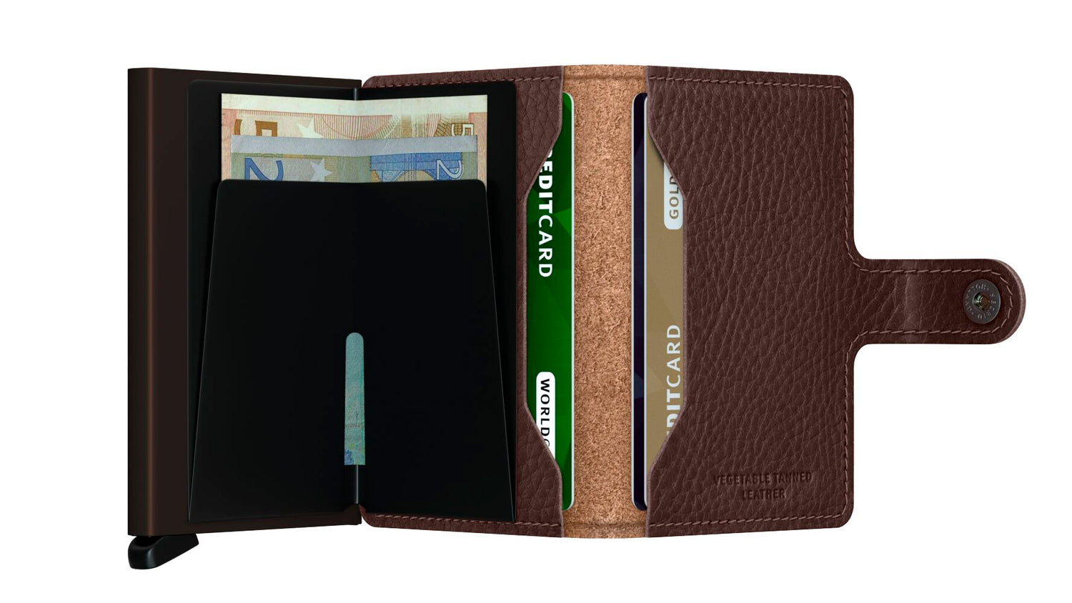 Miniwallet Vegetable Tanned Espresso-Brown