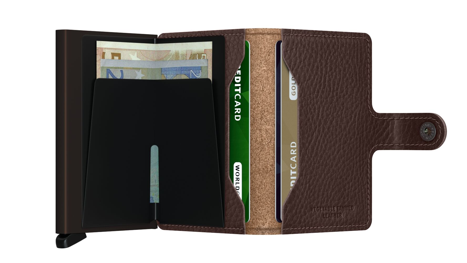 Miniwallet Vegetable Tanned Espresso-Brown