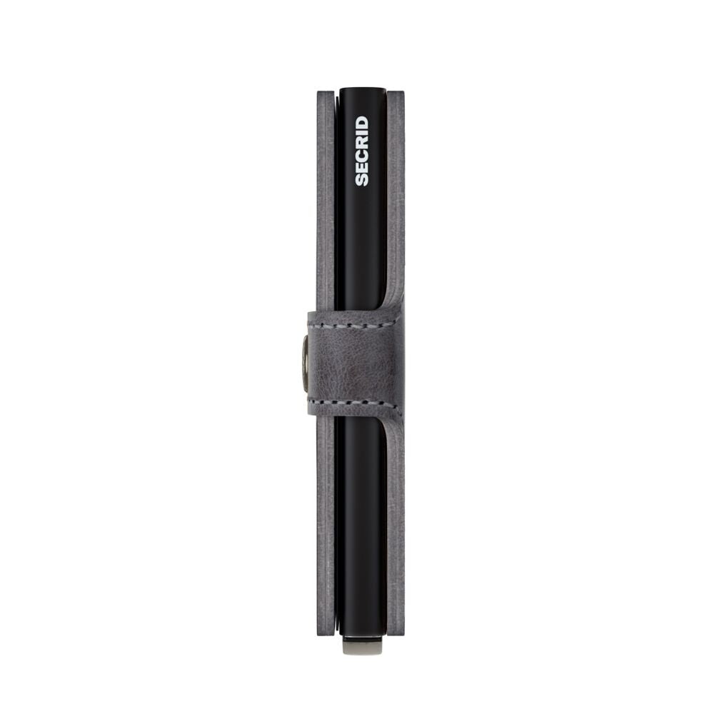 Mini-Geldbörse Vintage Grau-Schwarz