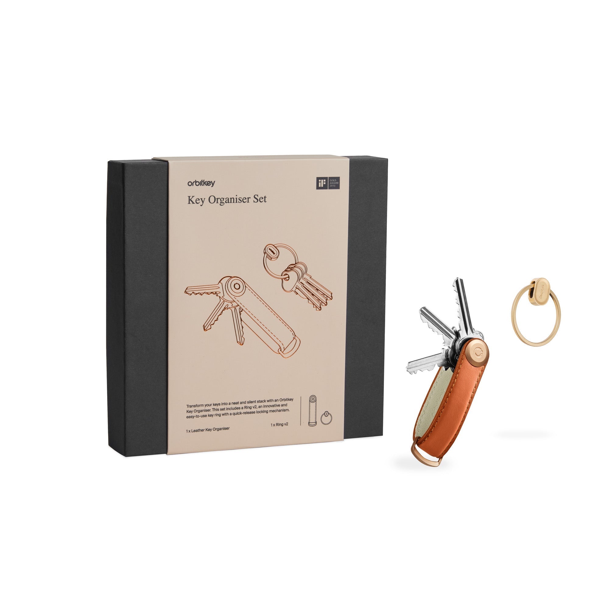 Key Organiser Gift Set Active Black