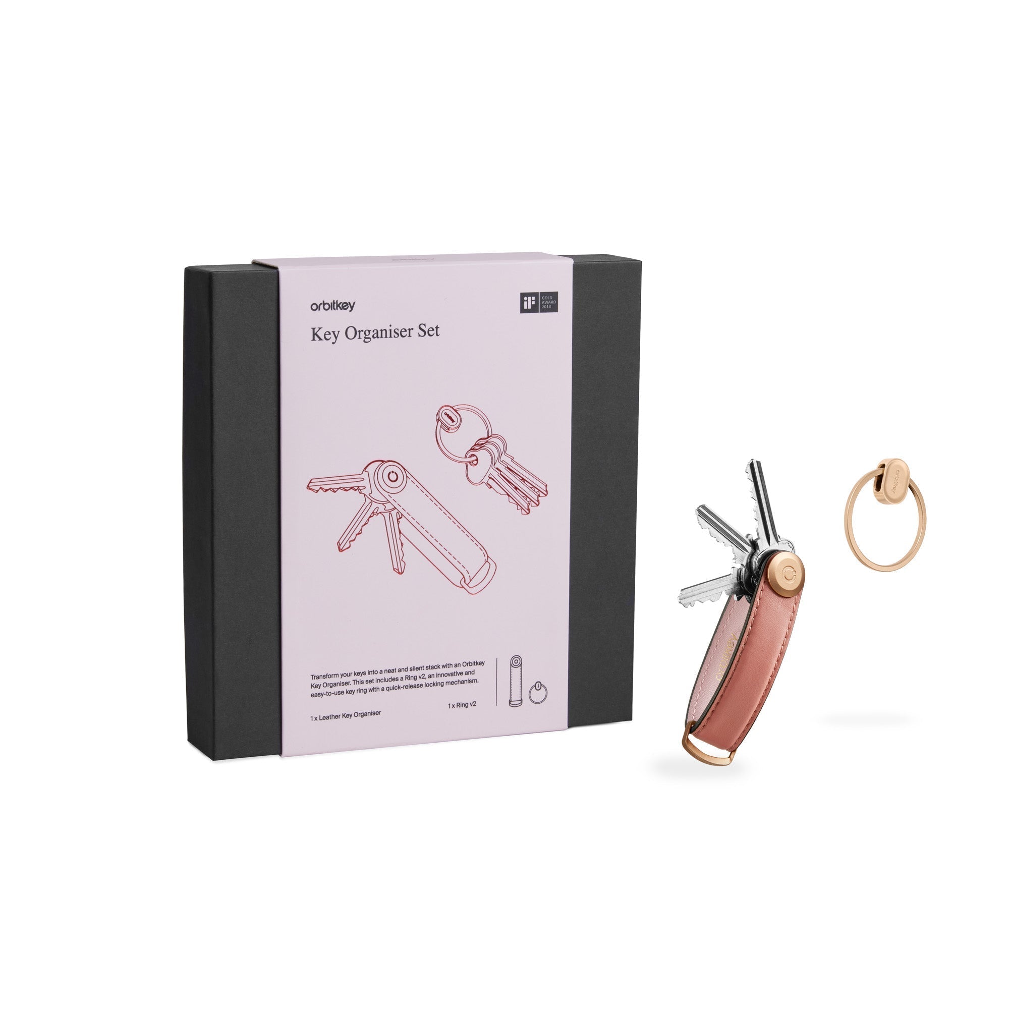 Key Organiser Gift Set Active Black