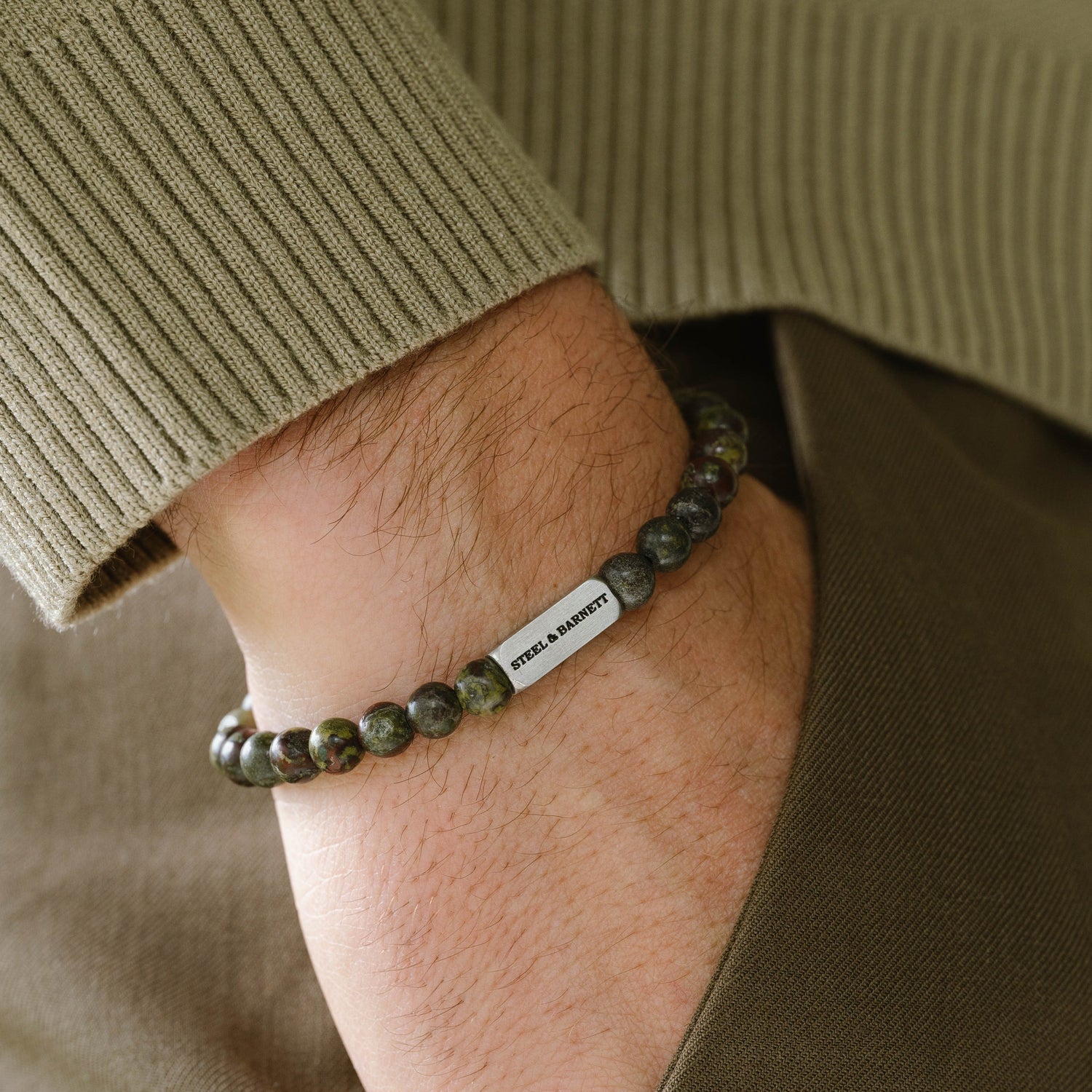 Natural Ned 6mm Round Gemstone Bracelet Dragon Blood