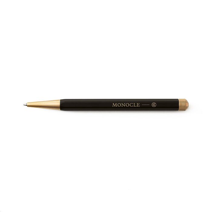 Leuchtturm Drehgriffel x Monocle Nr. 1 Balpen met gelvulling zwart