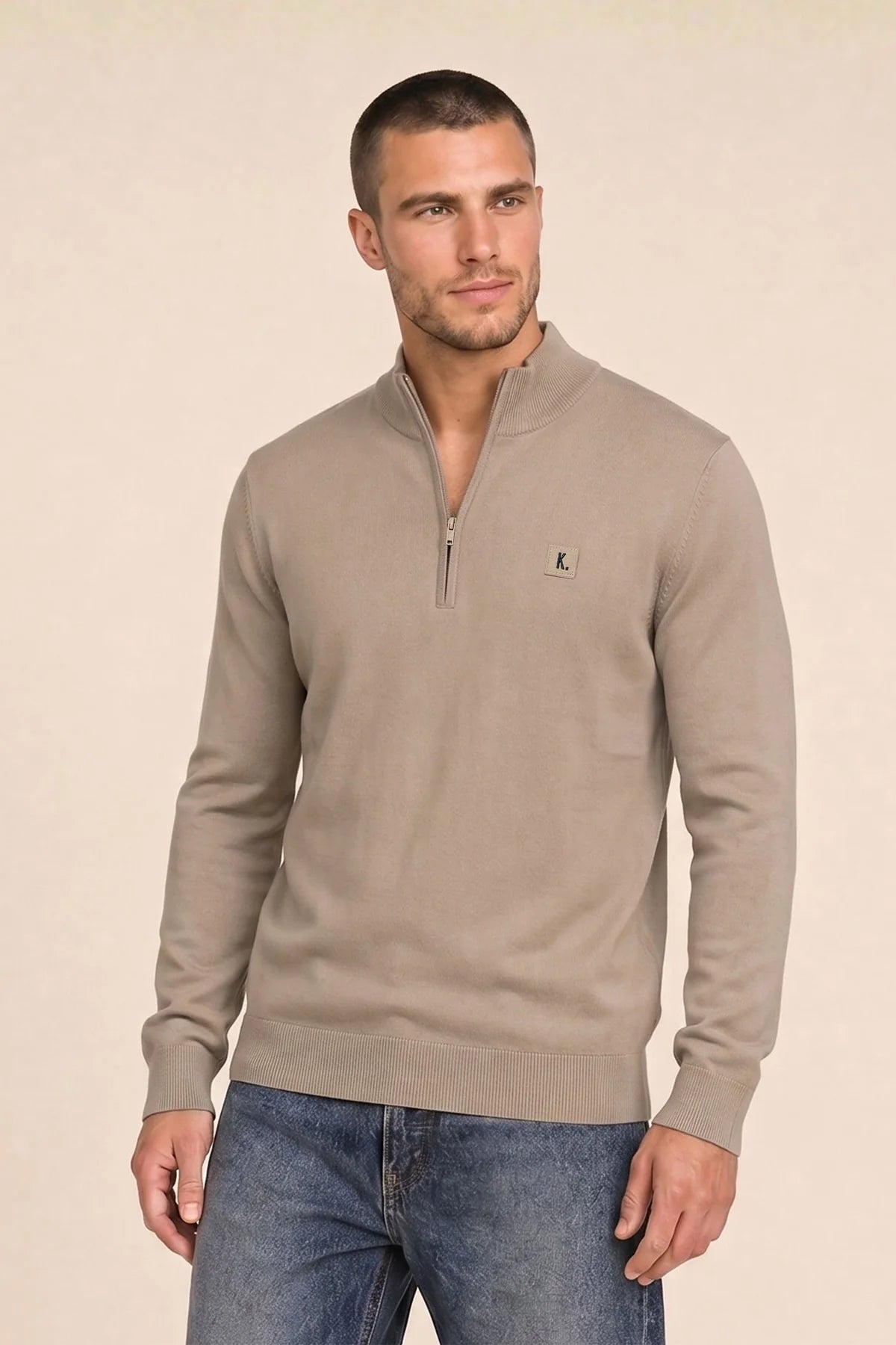 KN BADGE HALF ZIP