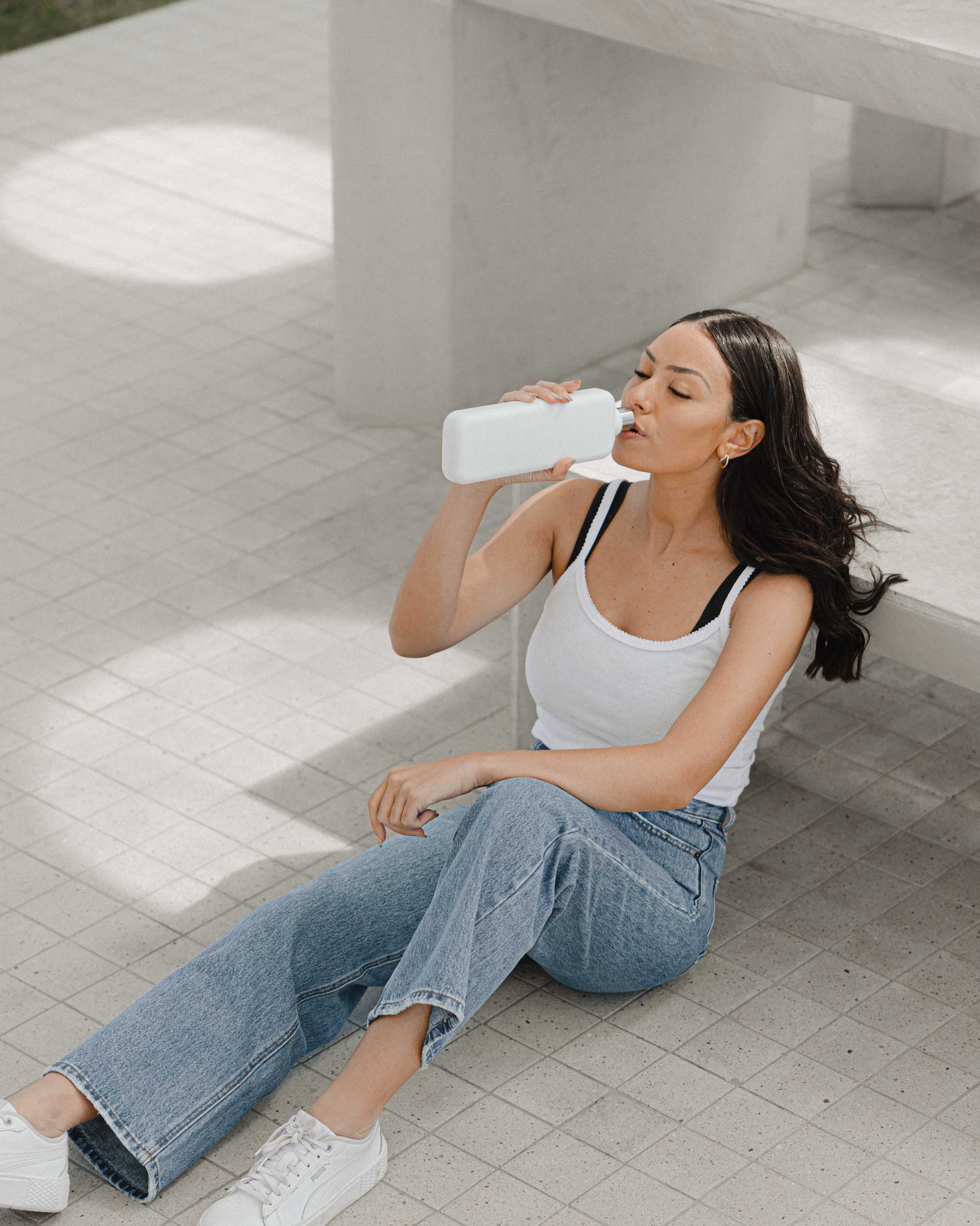 SLIM Stainless Steel memobottle WHITE