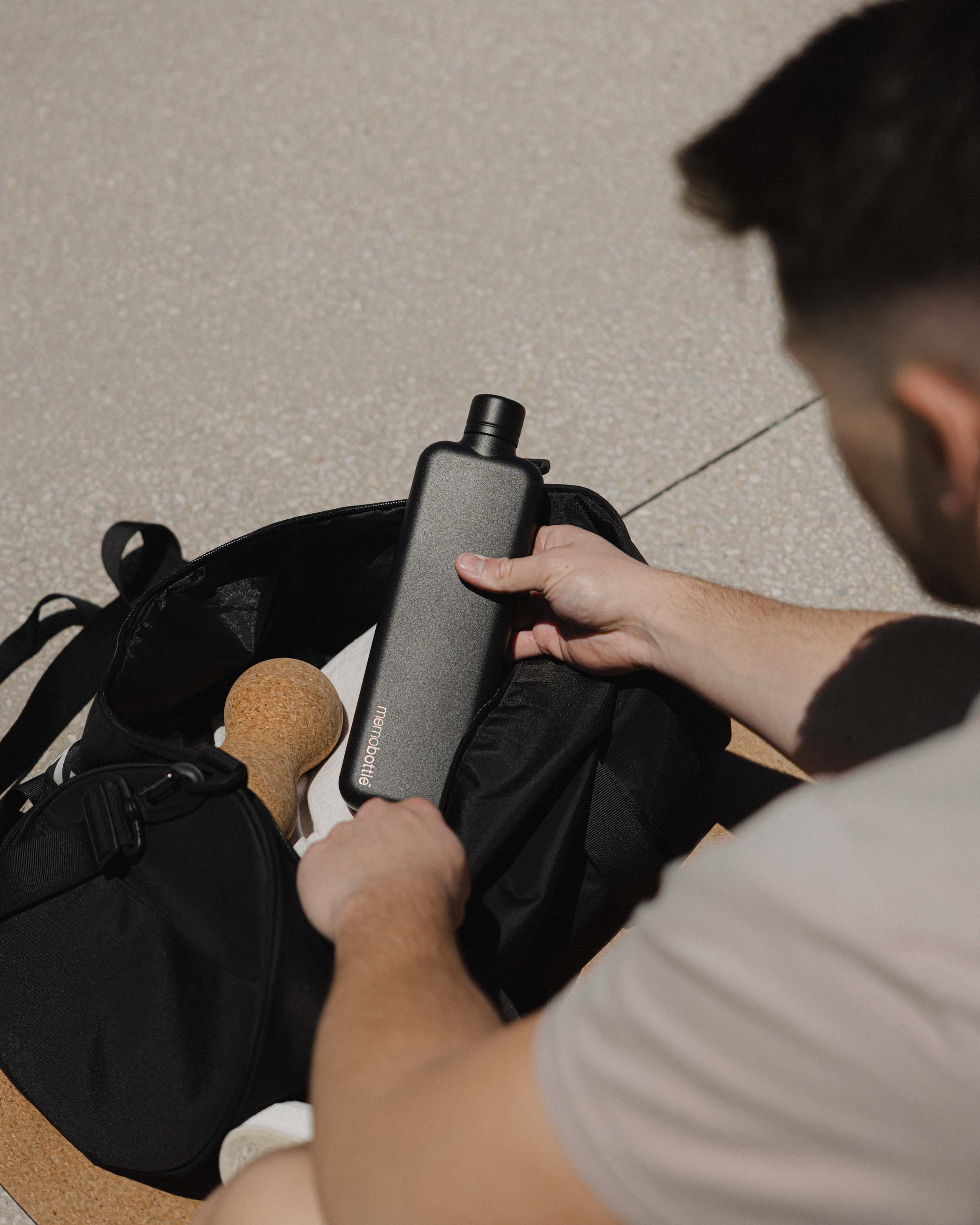 SLIM Stainless Steel memobottle BLACK