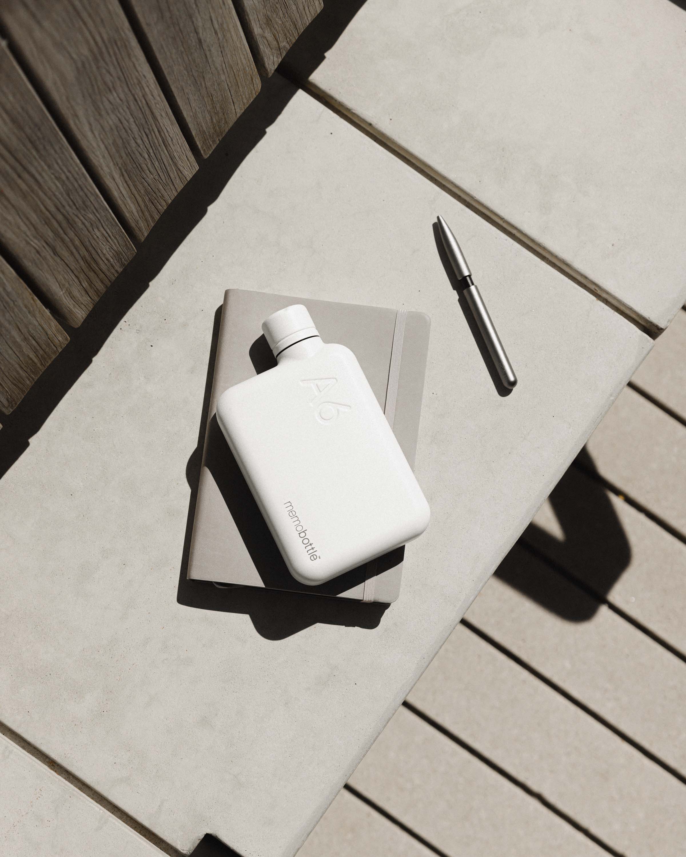 A6 Stainless Steel memobottle WHITE