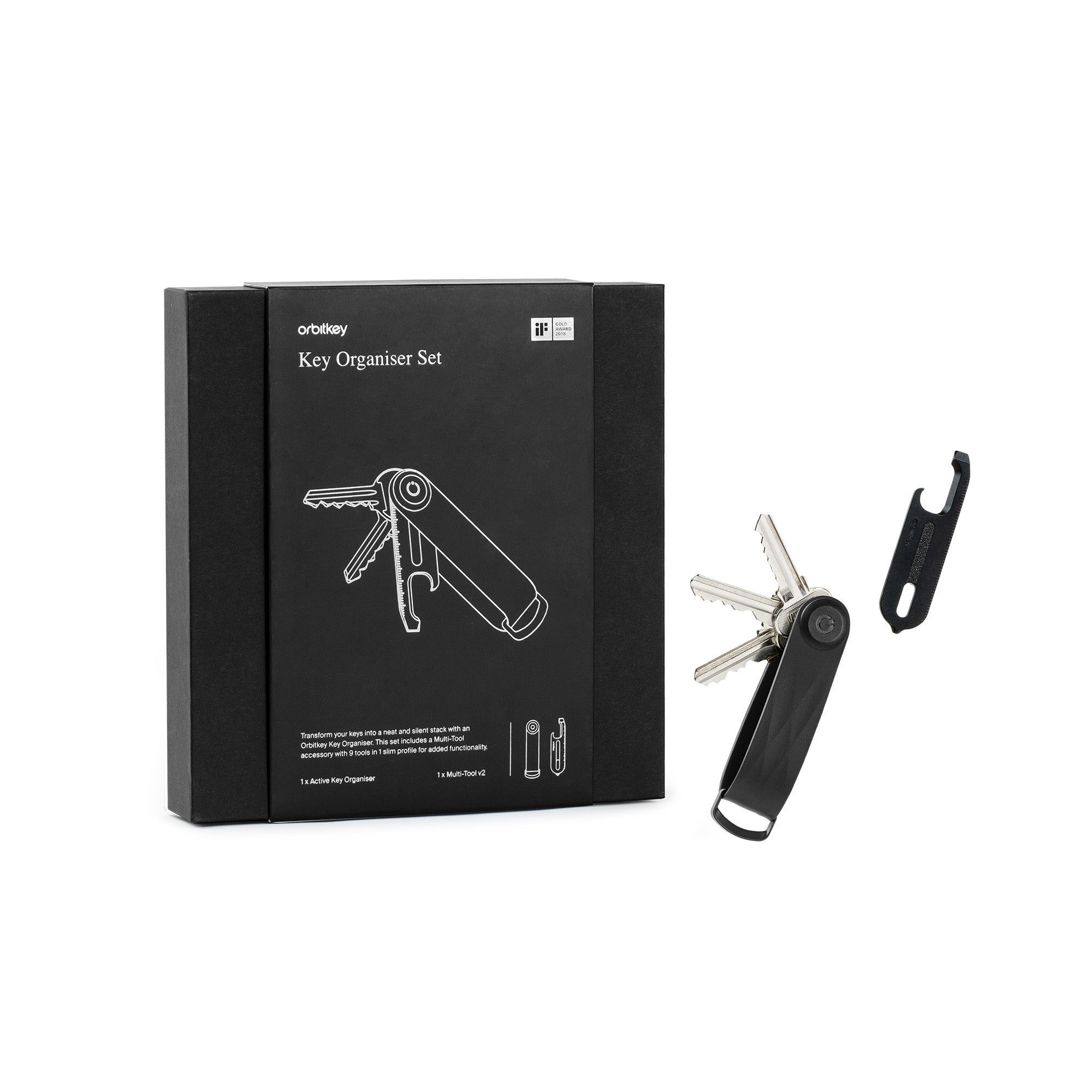 Key Organiser Gift Set Active Black