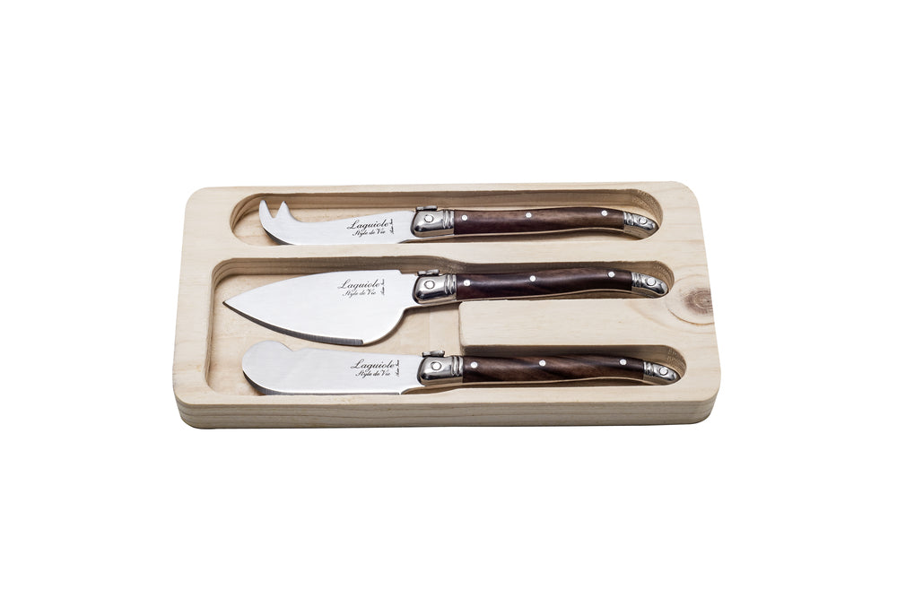 Premium Line Kaasmessenset 3-delig Dark Wood