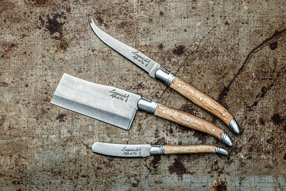 Luxury Line Kaasmessenset Eikenhout Stonewash