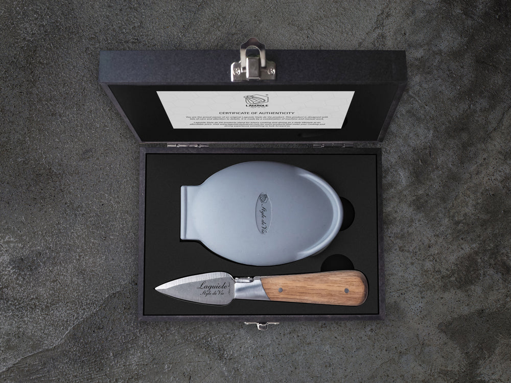 Luxury Line Oester Geschenkset Eikenhout