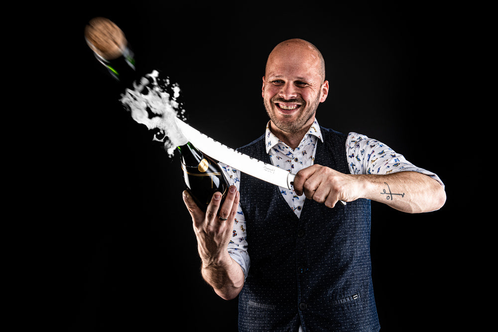 Luxury Line Champagnesabel Olijfhout