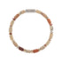Stone bracelet for men aqua light colors blue brown natural color steel and barnett