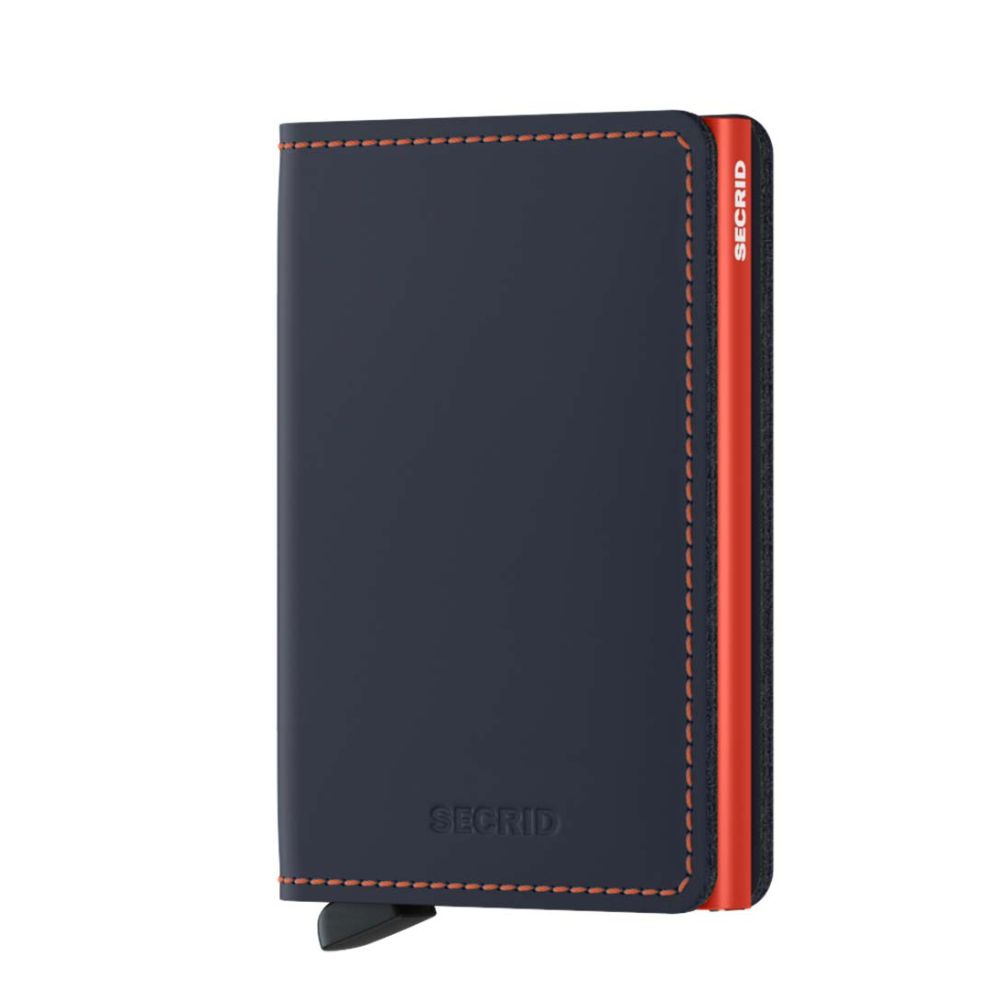 Slimwallet Matte Nightblue & Orange