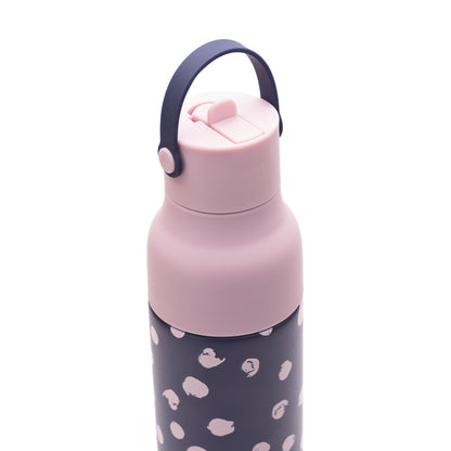 Indigo with pink spots
