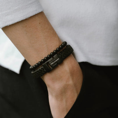 Leather Bracelet Harrison Black Edition