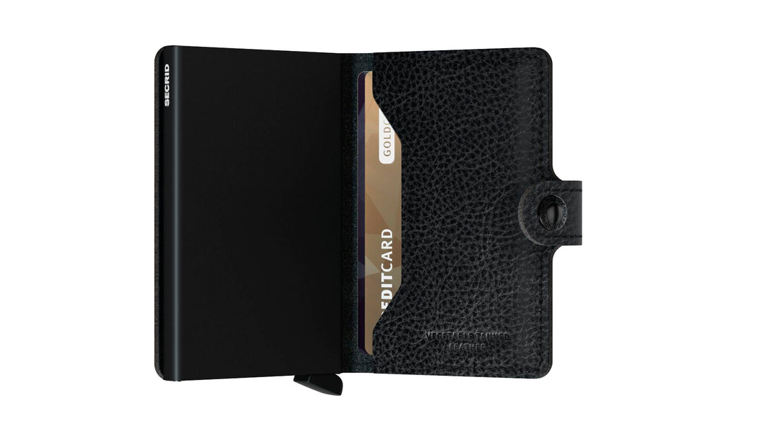 Miniwallet Vegetable Tanned Black-Black