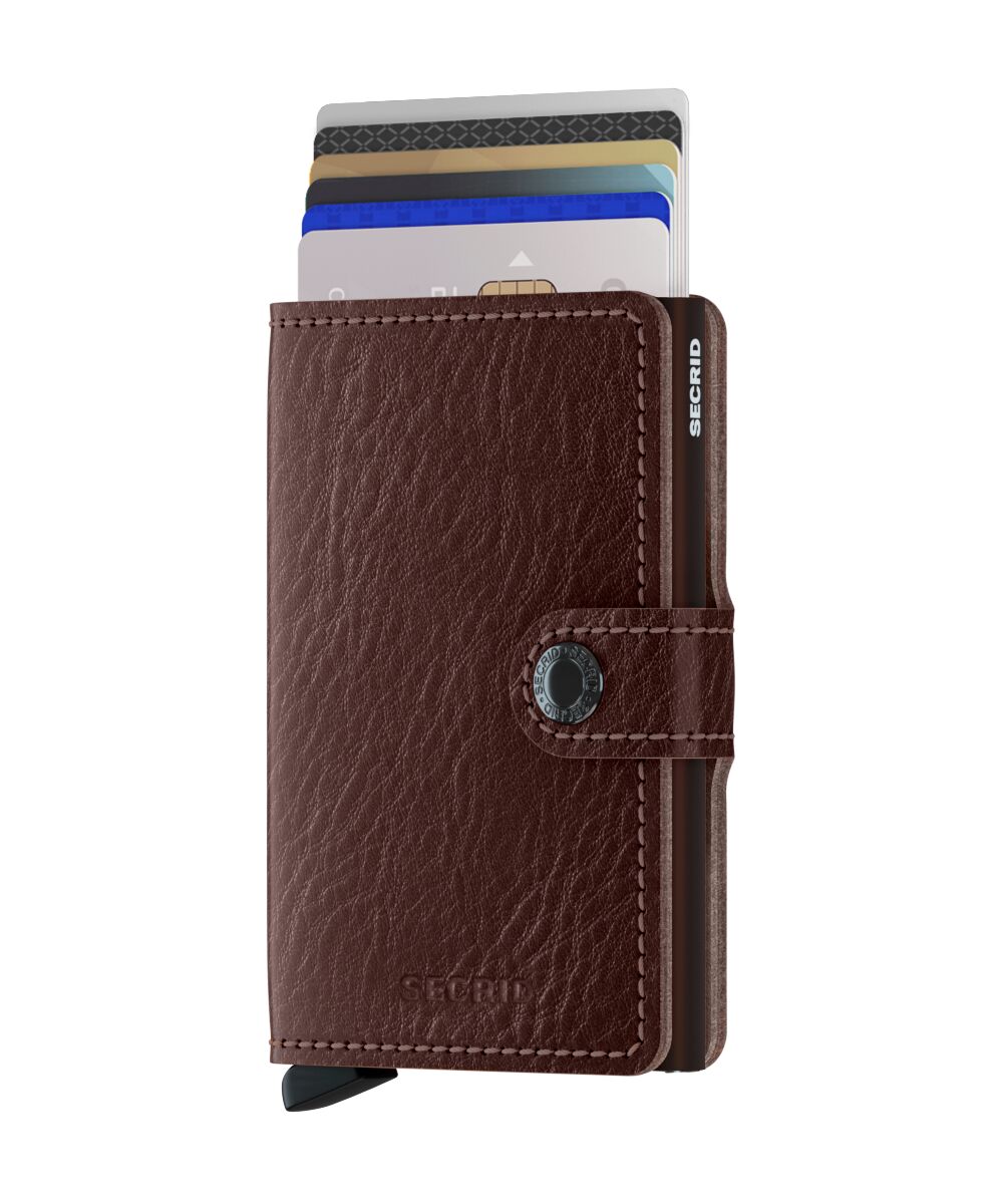 Miniwallet Vegetable Tanned Espresso-Brown