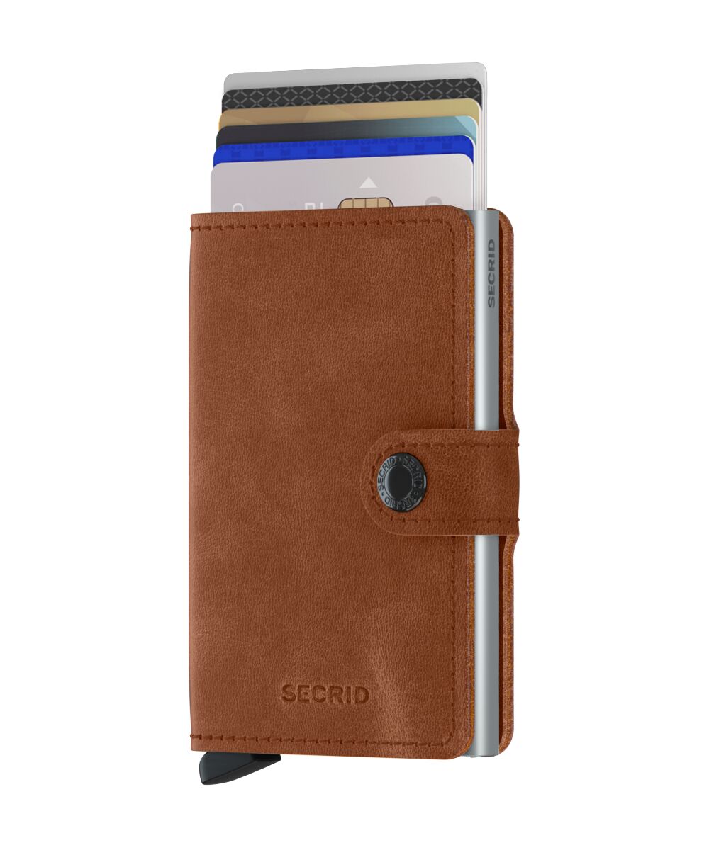 Miniwallet Vintage Cognac-Silver