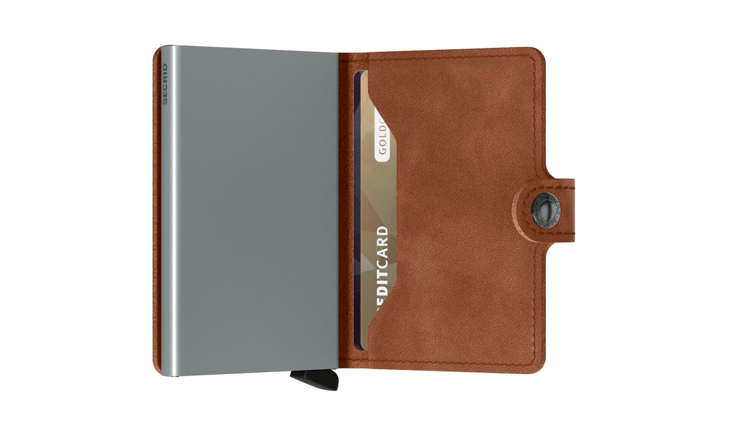 Miniwallet Vintage Cognac-Silver