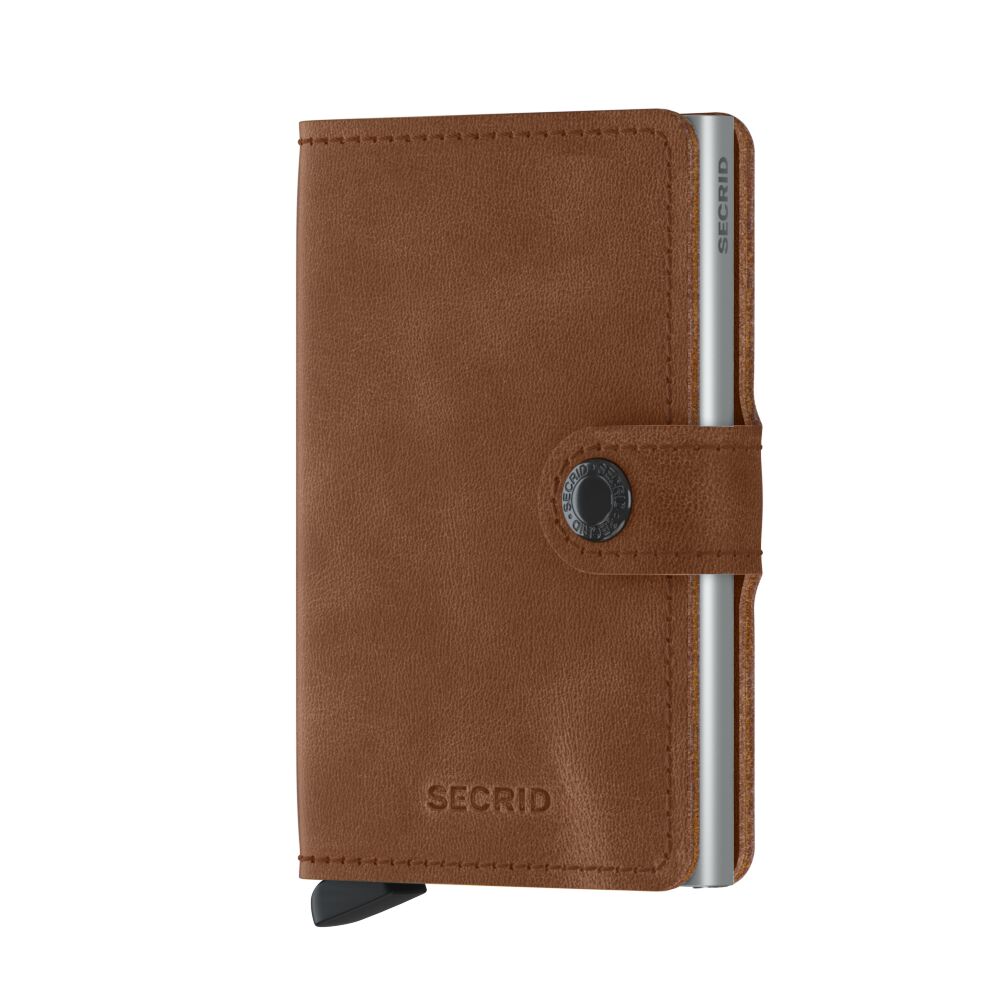 Miniwallet Vintage Cognac-Silver