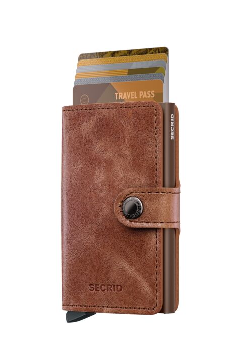 Miniwallet Vintage Cognac-Brown