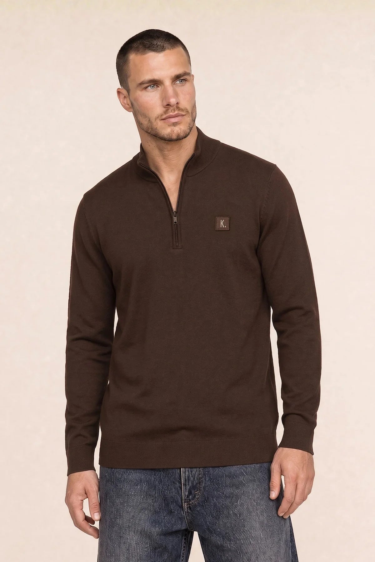 KN BADGE HALF ZIP