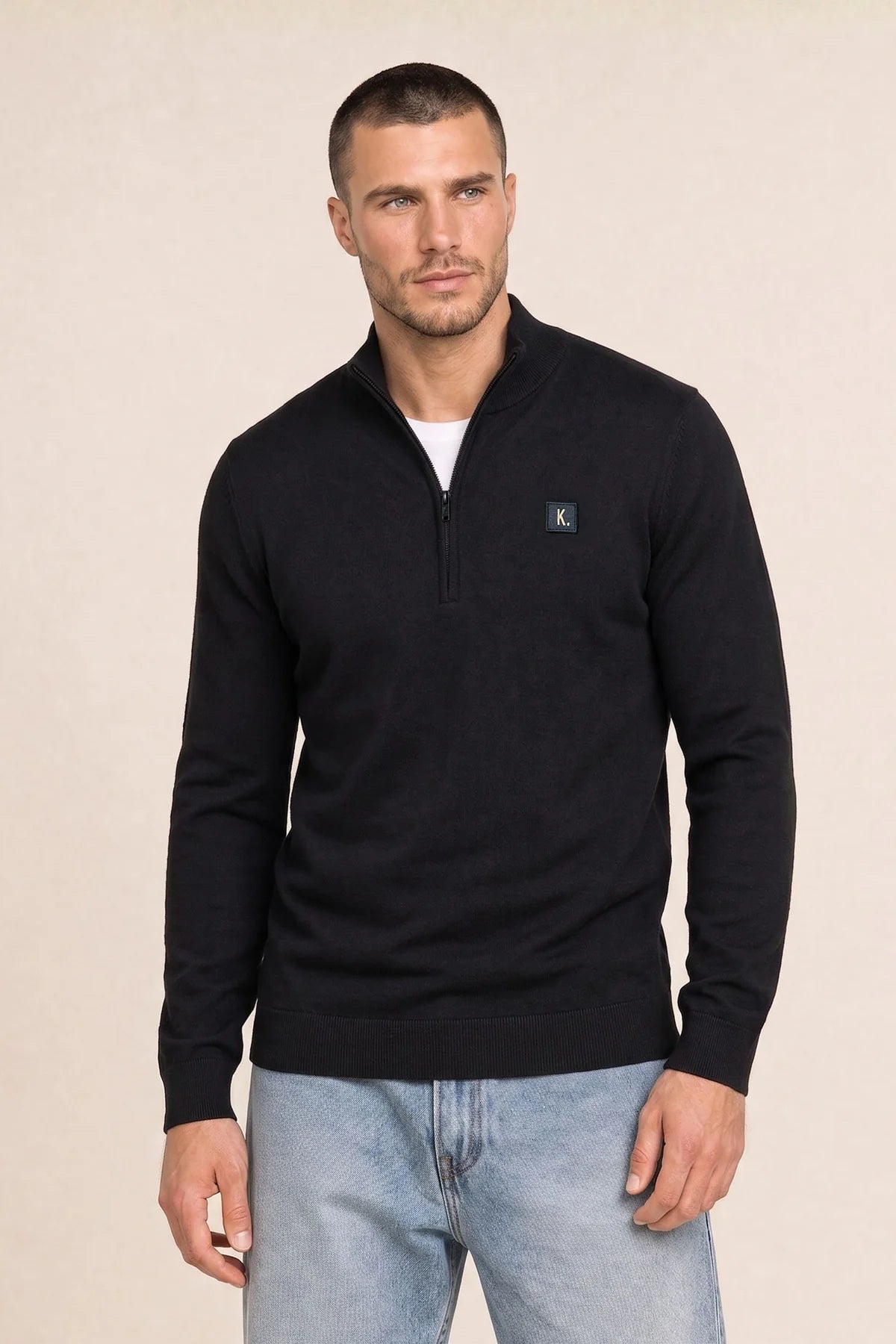 KN BADGE HALF ZIP