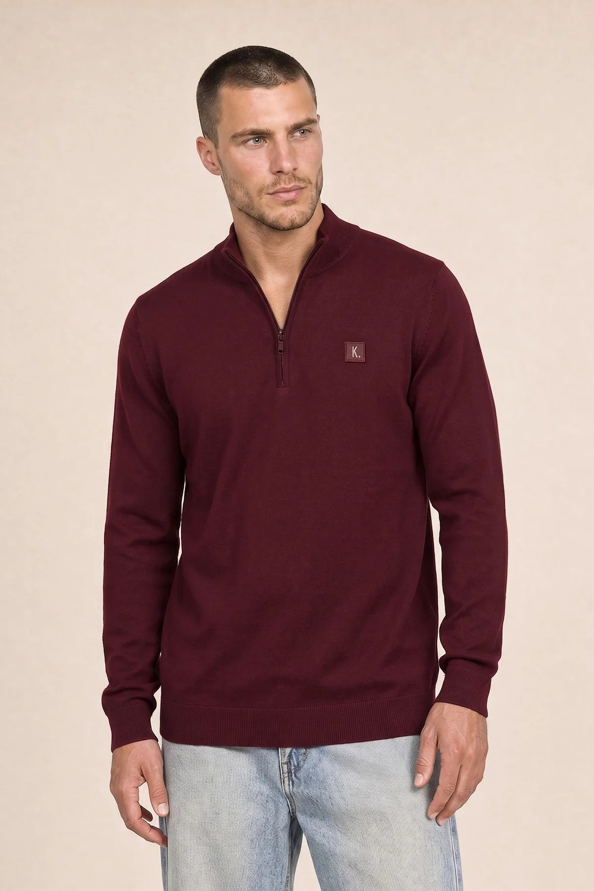 KN BADGE HALF ZIP