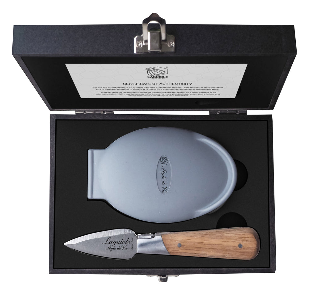 Luxury Line Oester Geschenkset Eikenhout